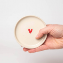 Geschenk Keramikschale mit einem Herz von Minuit Céramique