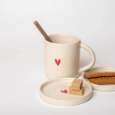 Geschenk Keramikschale mit einem Herz von Minuit Céramique