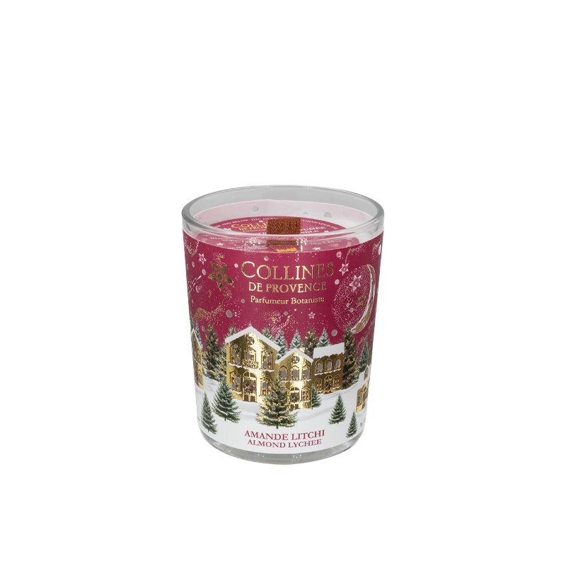 Bougie Parfumée Noël Amande Litchi 75g