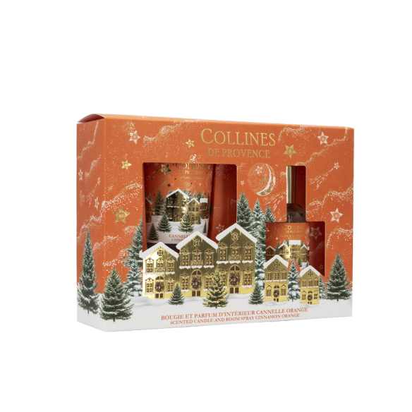 Gift Box Room Spray 50ml + Scented Candle 75g Cinnamon Orange