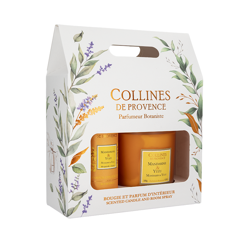 Candle 180g & Home Fragrance Gift Set - Mandarin & Yuzu