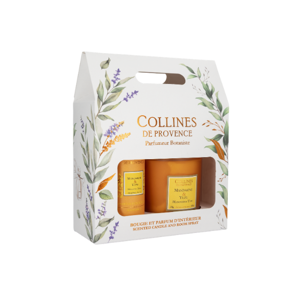 Candle 180g & Home Fragrance Gift Set - Mandarin & Yuzu