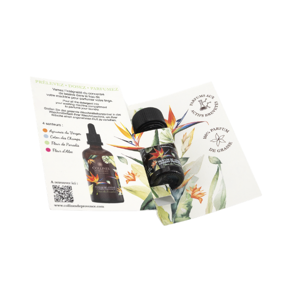 Laundry detergent fragrance sample