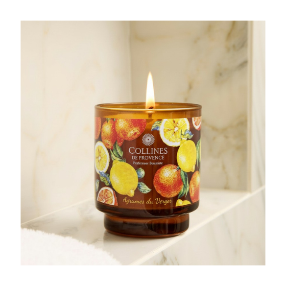 Parfümierte Kerze Obstgarten-Zitrus