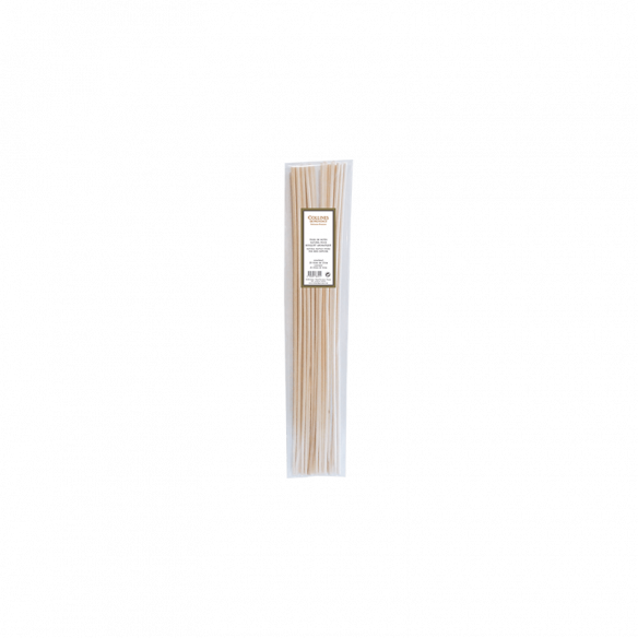 Sachet mit 20 weißen Rattanstäbchen 21 cm